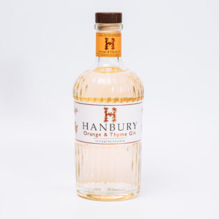 70cl bottle of Hanbury Orange & Thyme Gin